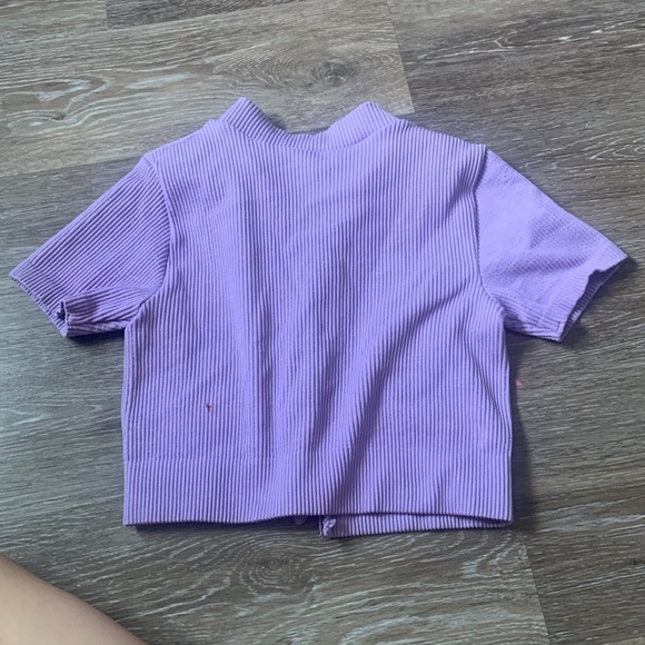 Forever 21 refuge purple zip up cropped - Picture 4 of 4